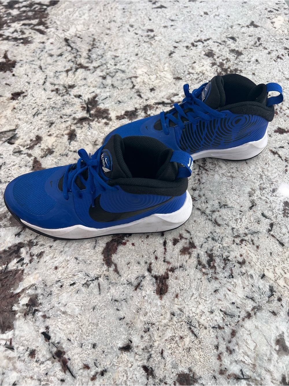 Nike Kids Royal Blue and Black High-Top Sneakers